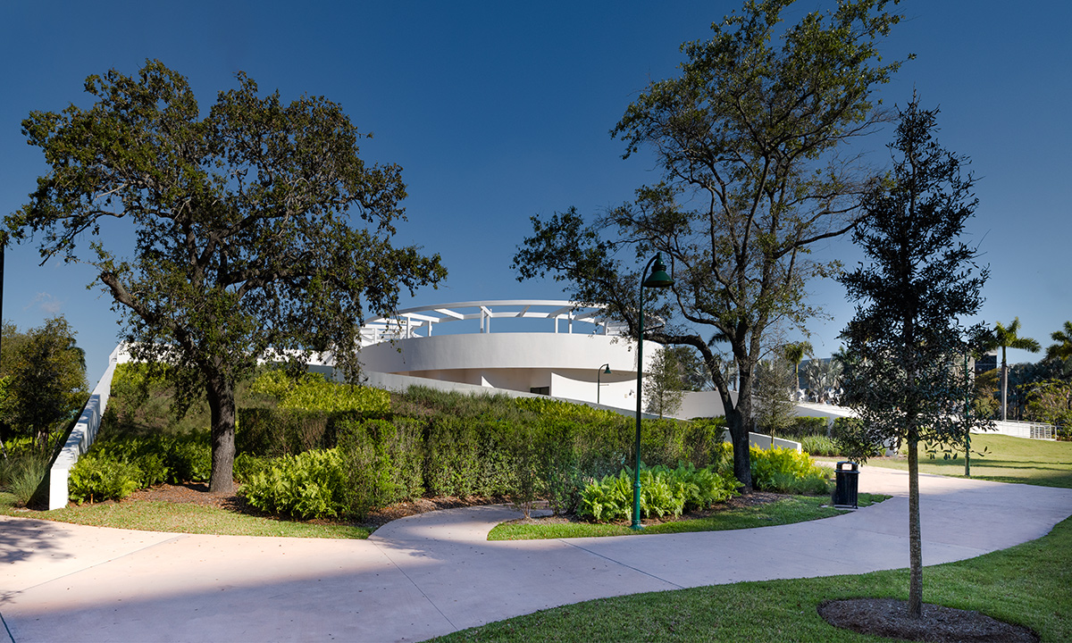 Architectural view of the Doral Cultural Center  Miami, FL